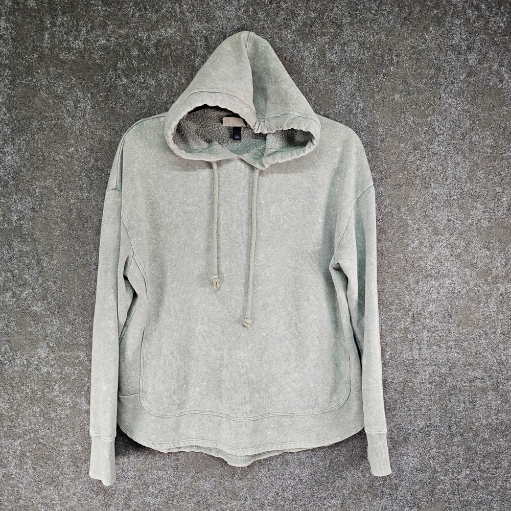 Universal Thread Hooded Pullover Sweatshirt, Heather Green, Size Large